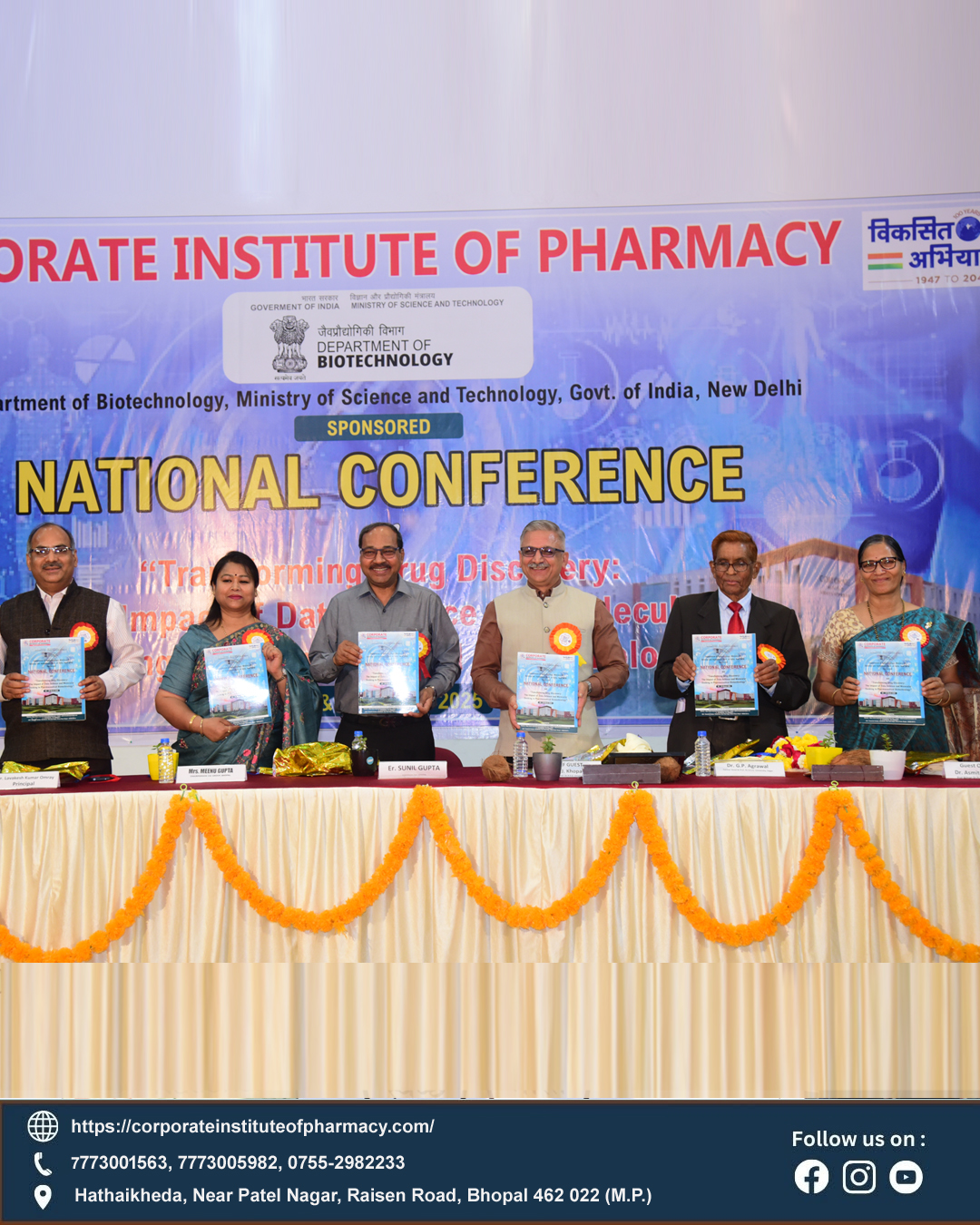 Successfully Hosts DBT-Sponsored National Conference on Drug Discovery!